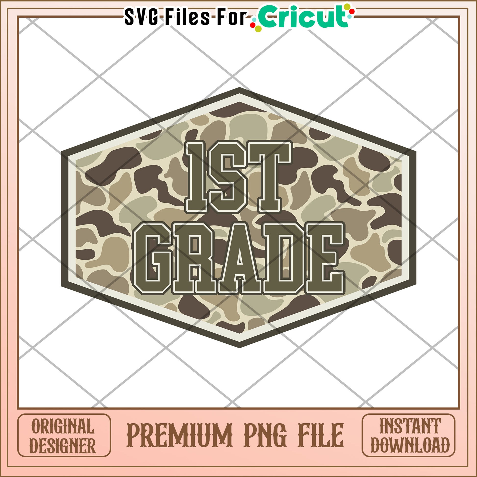 1 st grade camouflage png, cute design png, back to school time​ png