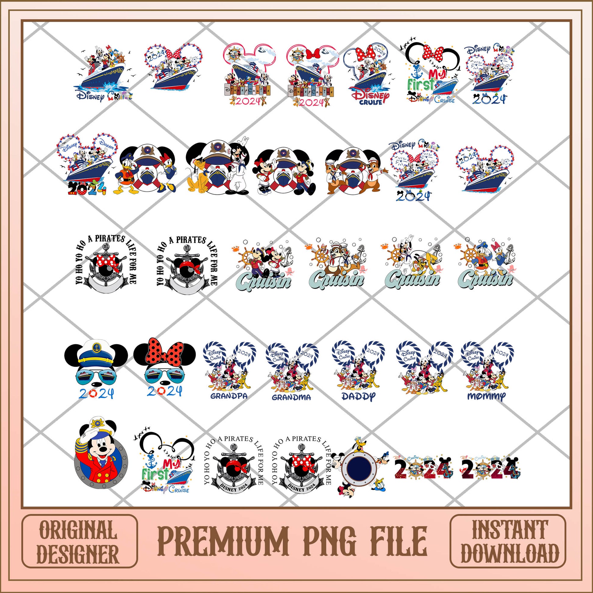 Mickey mouse cruise trip png bundle