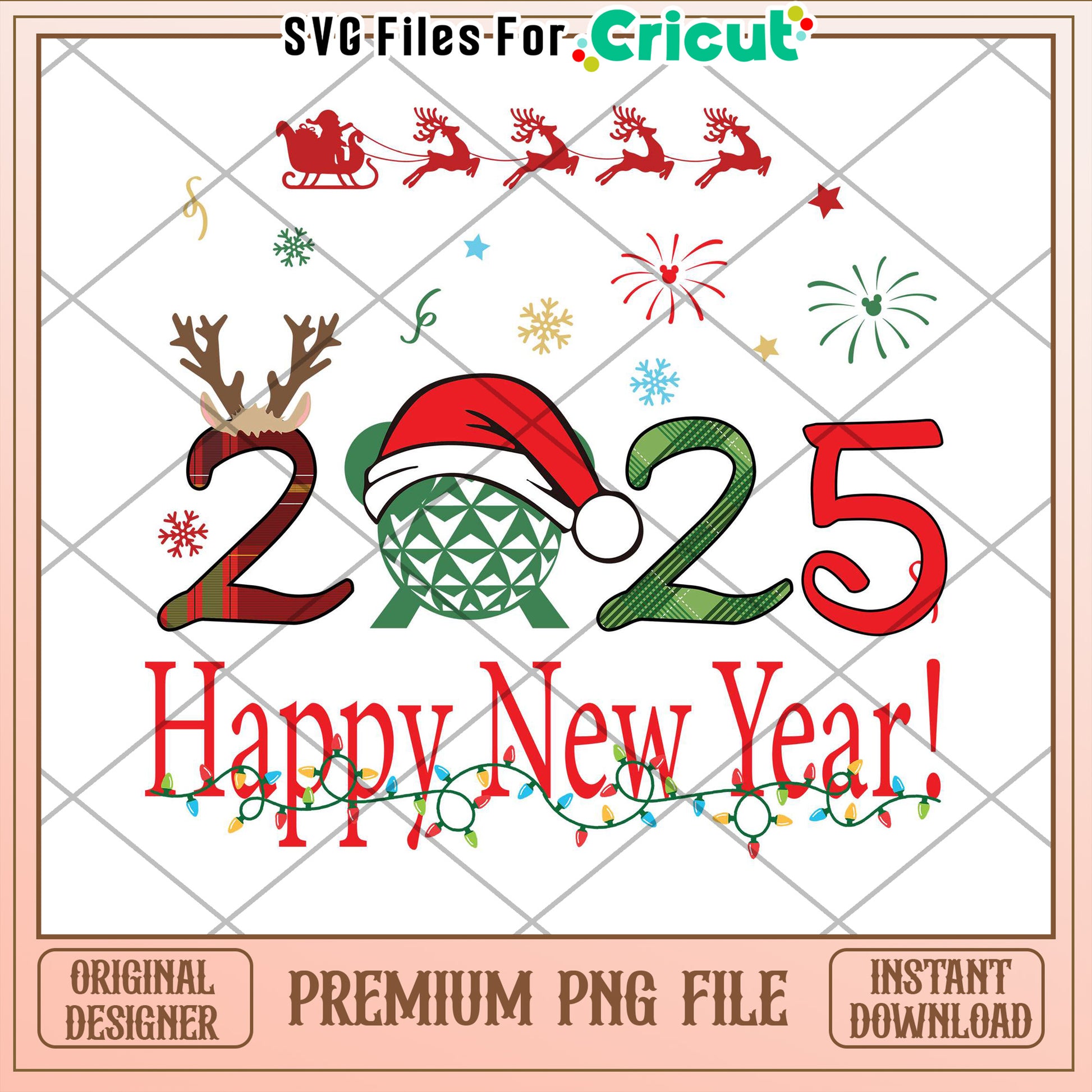 2025 Disney Christmas PNG Design