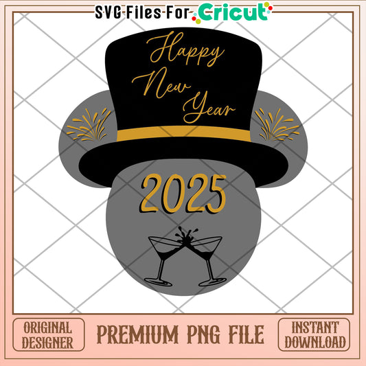 2025 New Years Mickey PNG Design