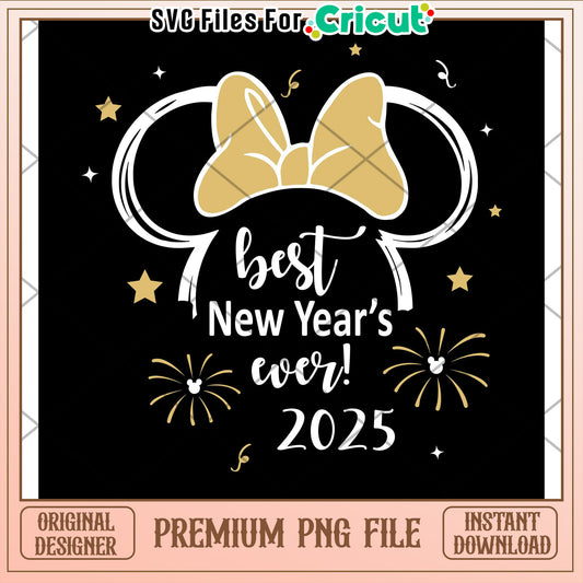 2025 New Years Minnie Mouse PNG
