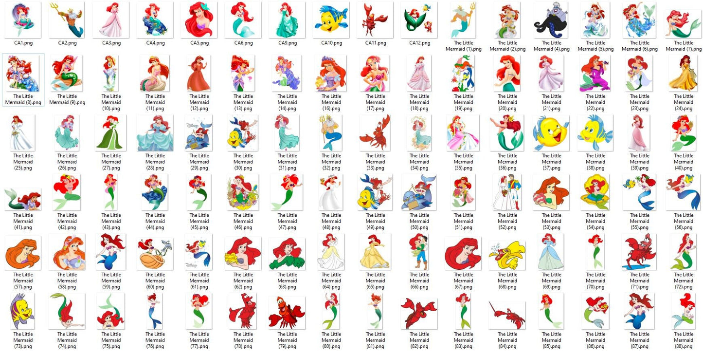 Little Mermaid PNG Clipart Bundle