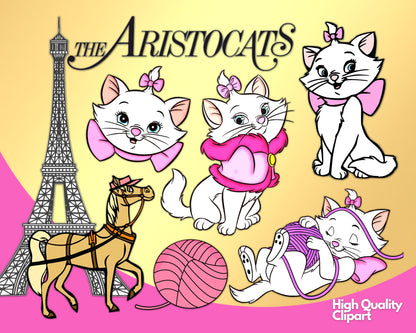 Aristocats Clipart bundle Svg