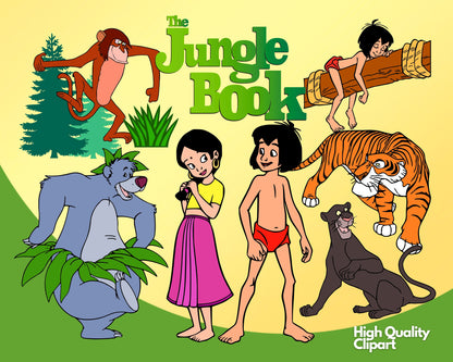 The Jungle Book SVG, PNG Clipart bundle