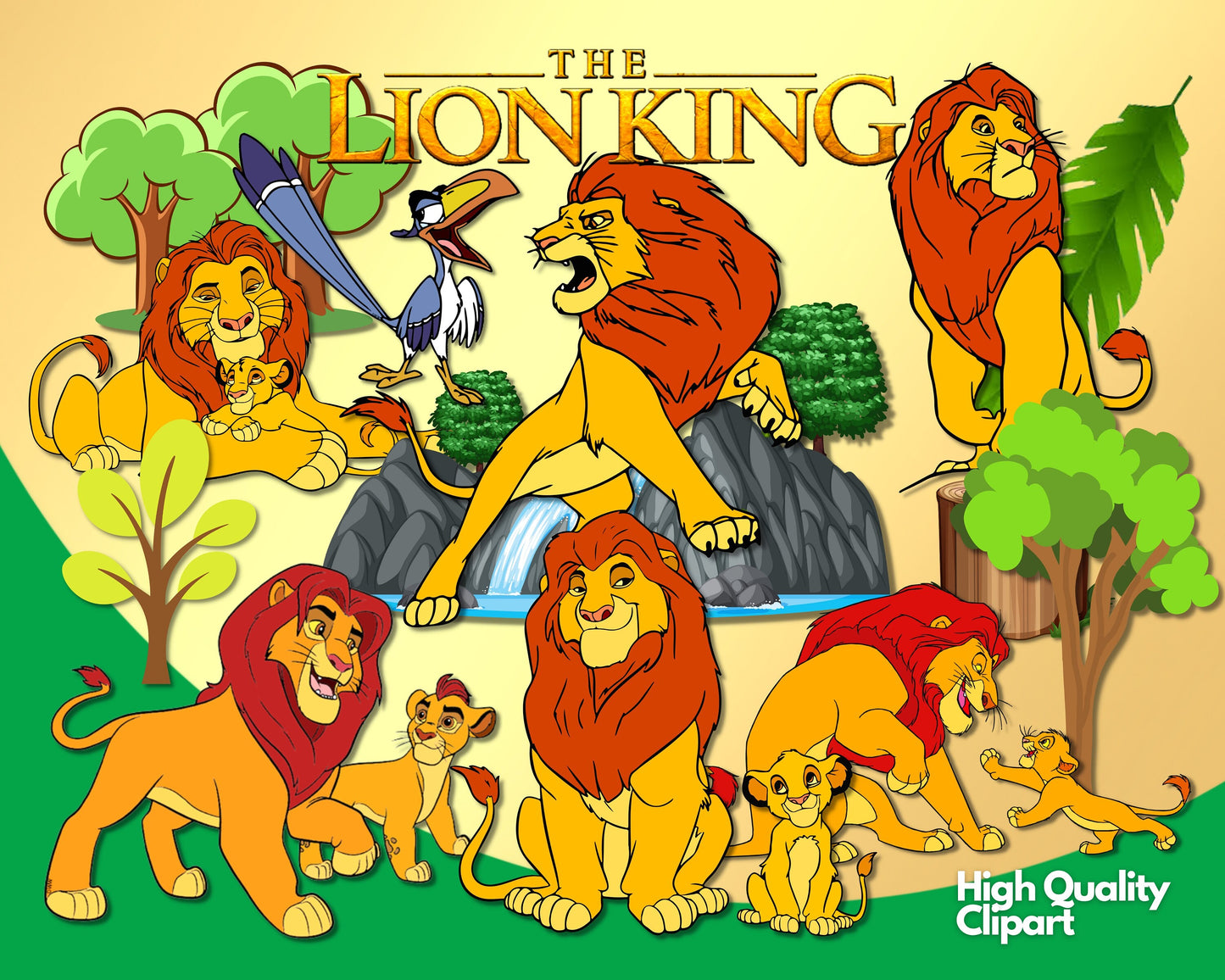 Lion King Clipart PNG bundle