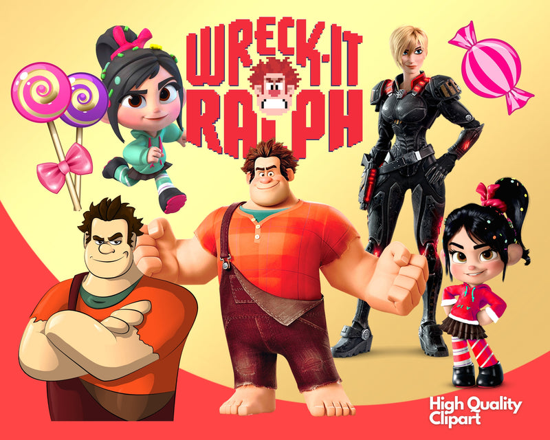 Wreck it Ralph Clipart PNG Bundle – svg files for cricut