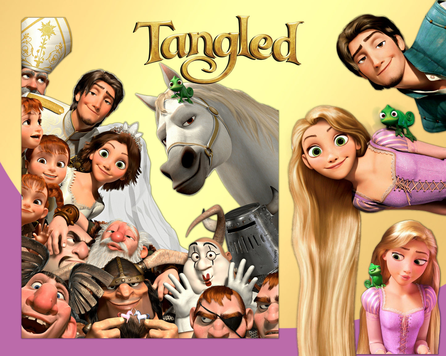 Tangled Clipart SVG, PNG bundle