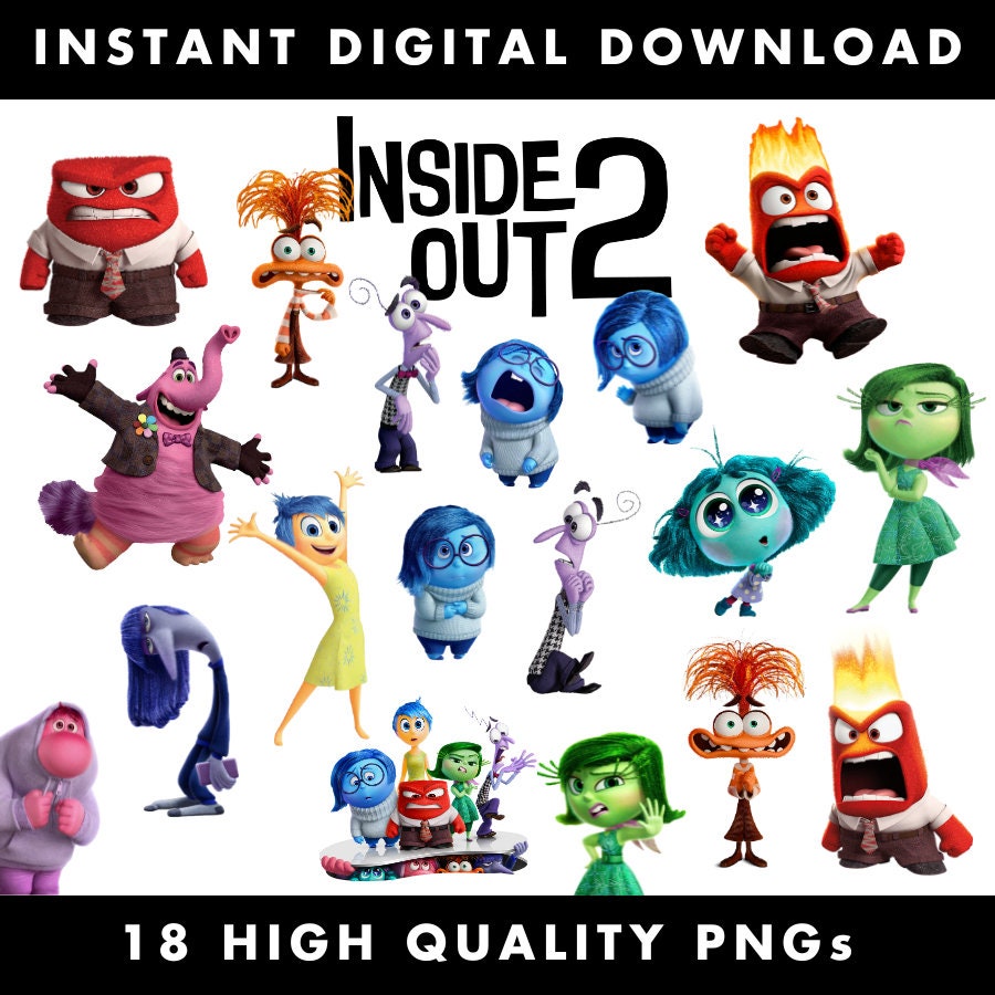 Inside out character SVG, PNG bundle