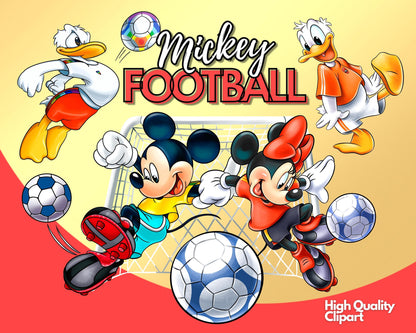 Mickey Football Clipart PNG bundle