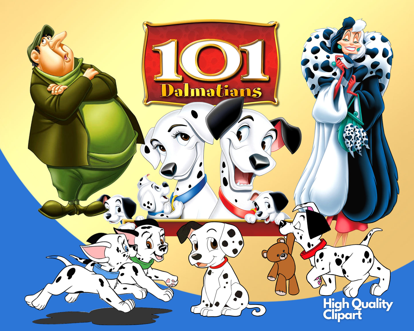 101 Dalmatian png Bundle, Digital download