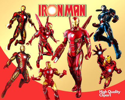 Ironman Clipart PNG bundle