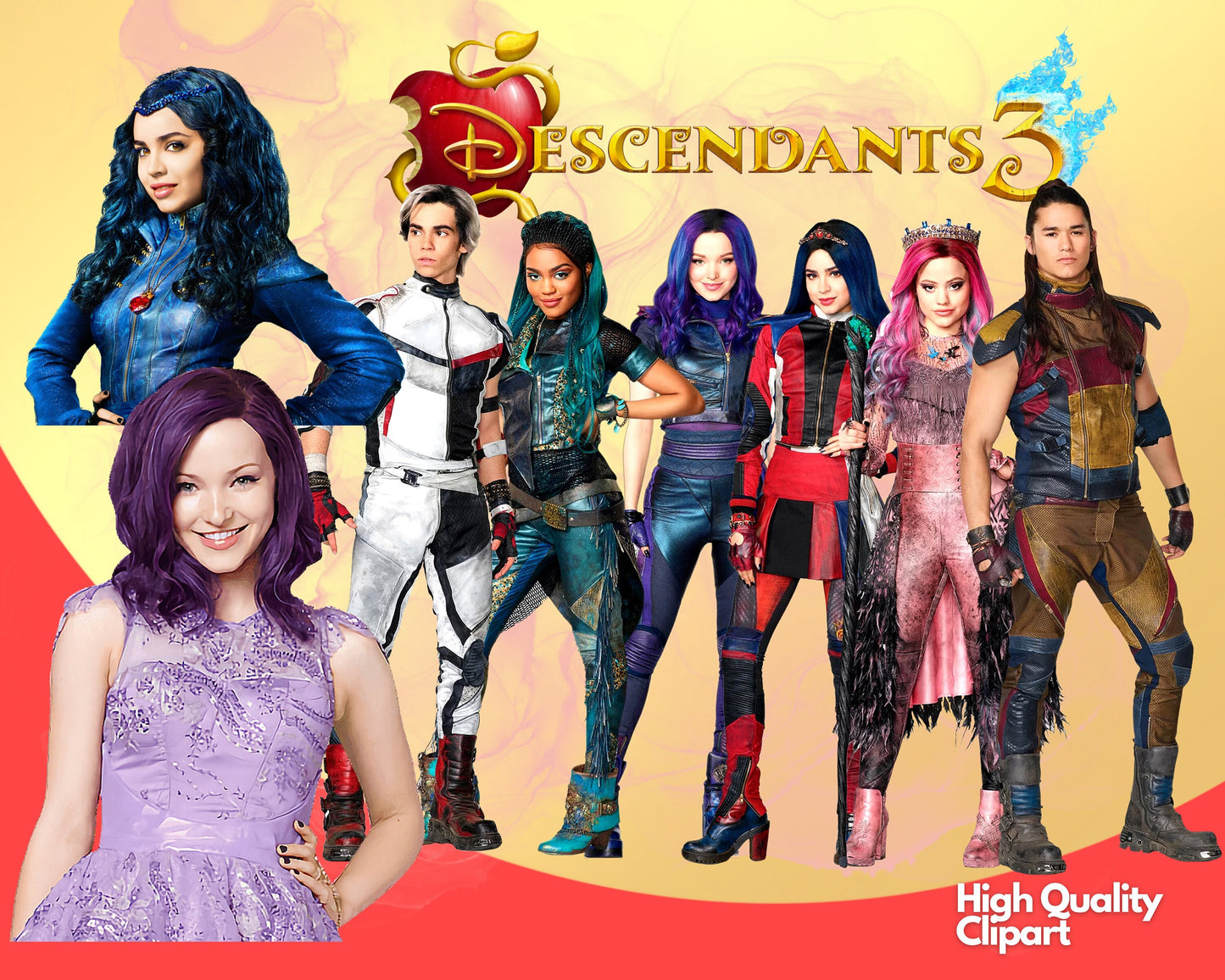 Descendants PNG Clipart bundle
