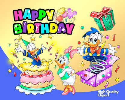 Mickey Birthday Clipart PNG bundle