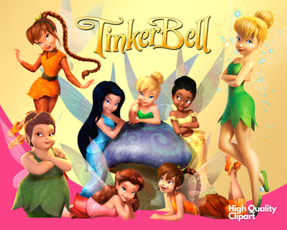 Tinkerbell Clipart PNG Bundle