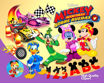 Mickey and Roadster Racers PNG bundle