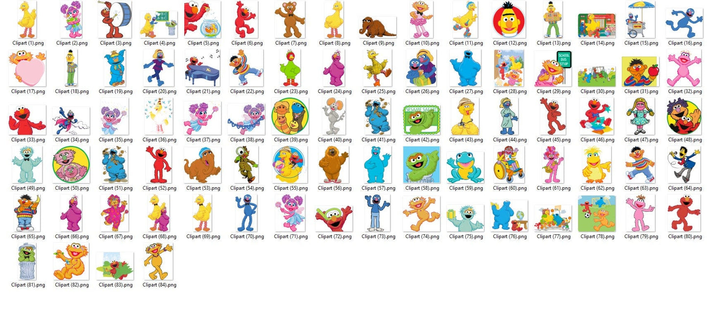 Sesame Monsters png Bundle