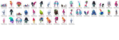 Trolls cartoon clipart PNG bundle