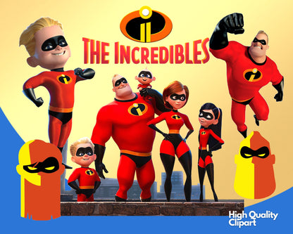 Incredibles Clipart PNG, SVG bundle