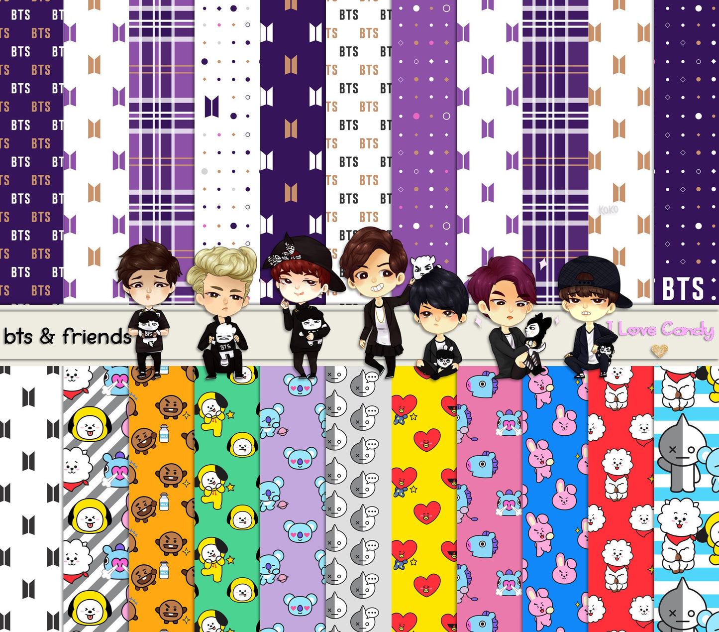 Quality BTS music Kpop PNG Bundle