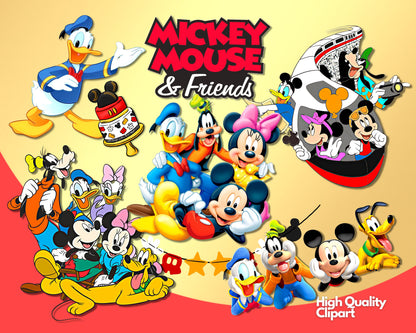 Mickey Mouse Friends PNG, SVG bundle