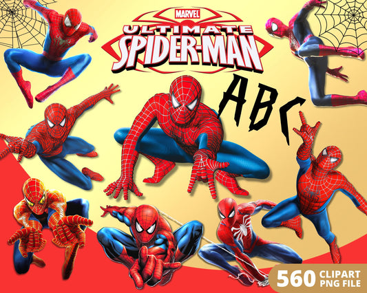 Spider-Man Digital Papers PNG bundle