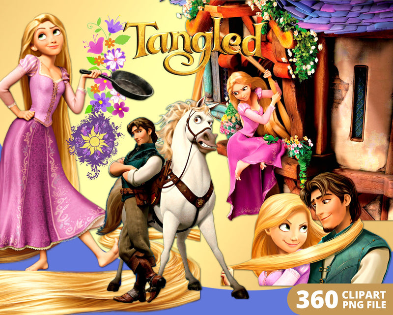 Tangled Digital Papers PNG bundle – svg files for cricut