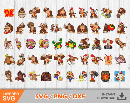 Donkey Kong clipart SVG Bundle