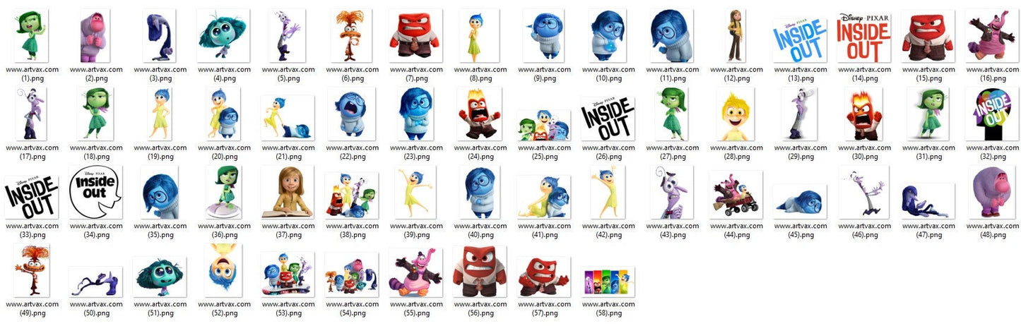 Inside out 2 clipart PNG bundle