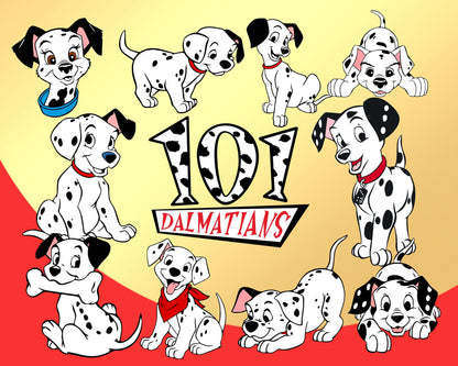 Dalmatian SVG Bundle, Cartoon disney bundle svg