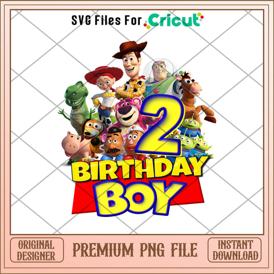 2nd   Birthday Boy toy story png, Toy Story Characters png, Digital Download