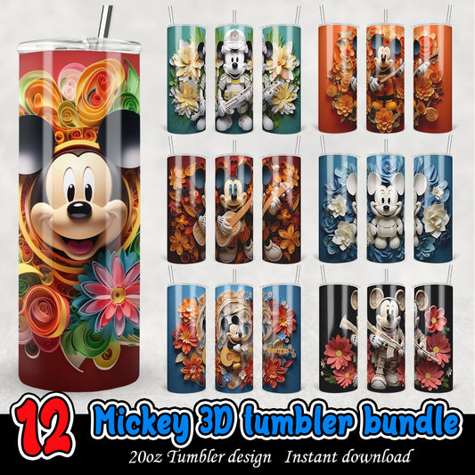 Mickey 3D Tumbler bundle, Disney Mickey 3D tumbler png