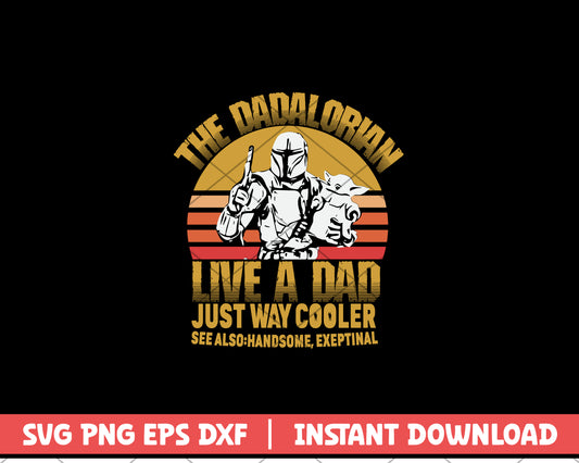 Dadalorian Sticker Bumper Sticker svg