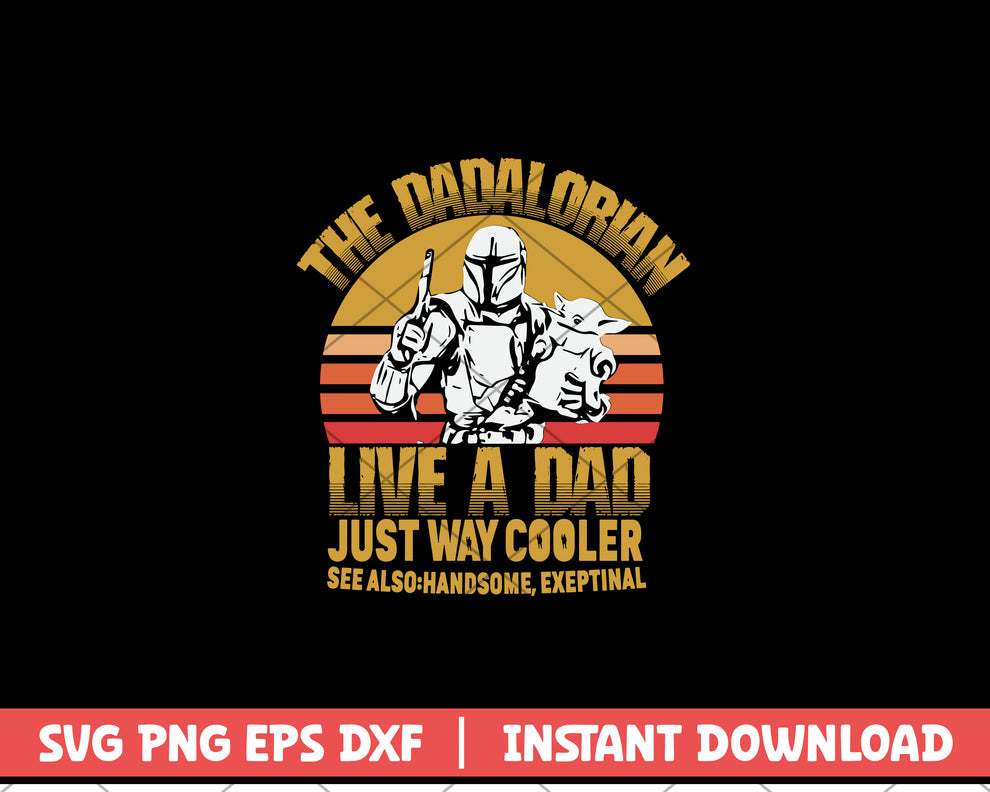 Dadalorian Sticker Bumper Sticker svg – svg files for cricut