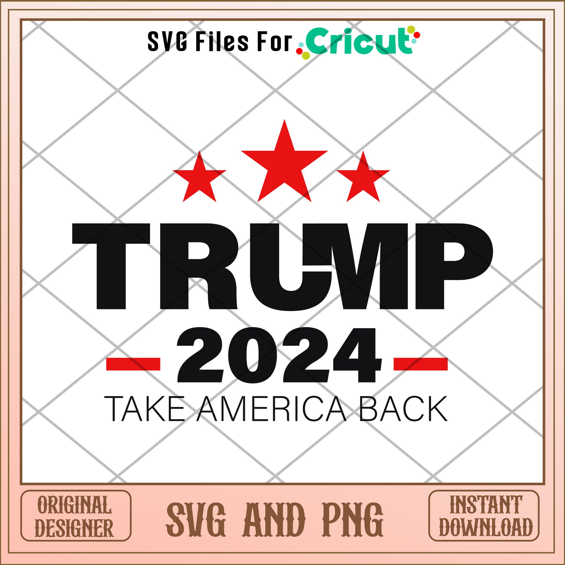 Trump 2024 take america back design SVG