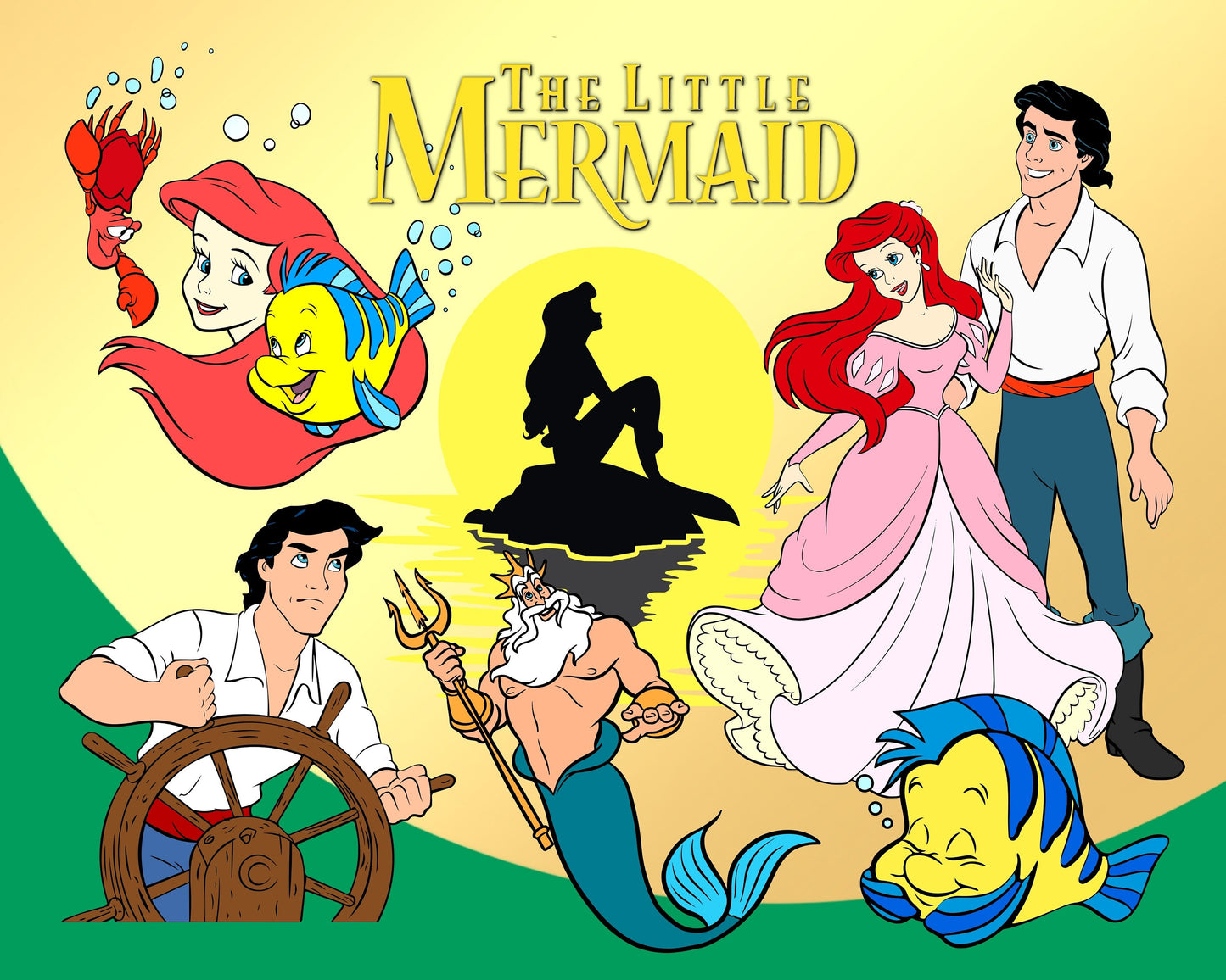 Little Mermaid SVG, PNG Bundle