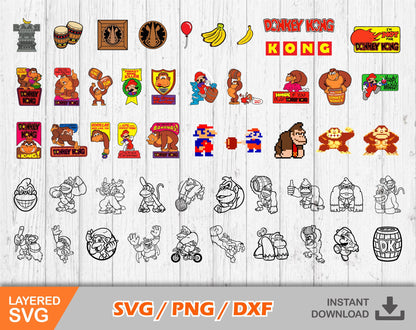 Donkey Kong clipart SVG Bundle