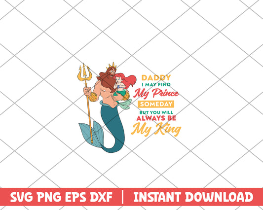 Little Mermaid Ariel's Beginning King Triton svg