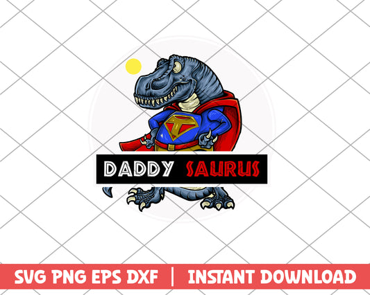 Daddy Saurus Superman svg