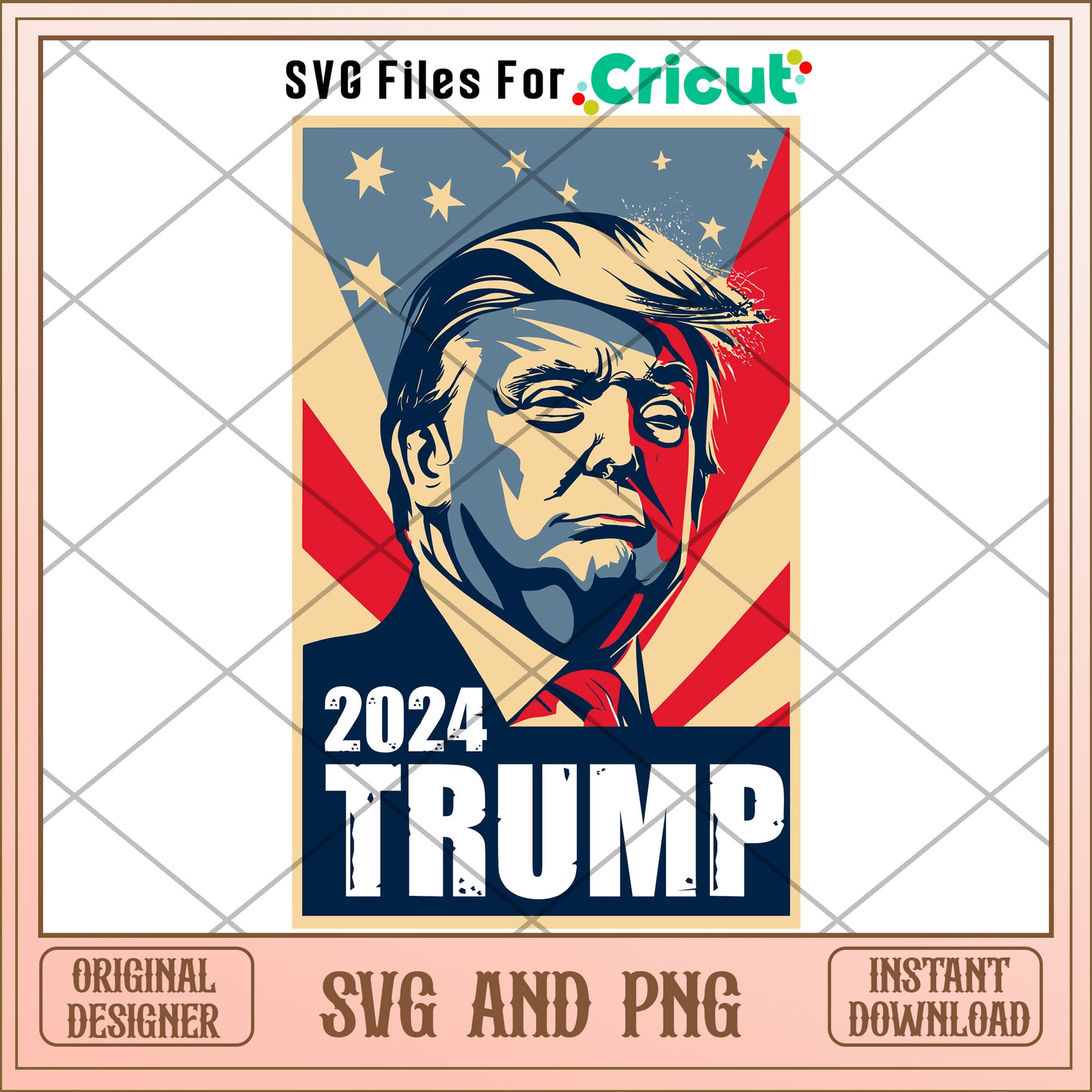 Trump 2024 design SVG