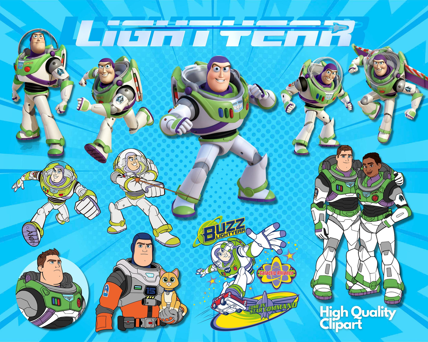 Lightyear Clipart SVG, PNG bundle