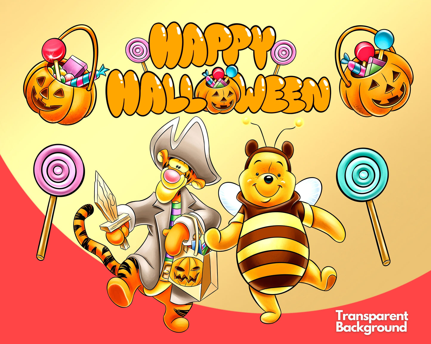 Winnie Halloween PNG Bundle