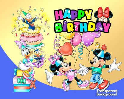 Mickey Birthday Clipart PNG bundle