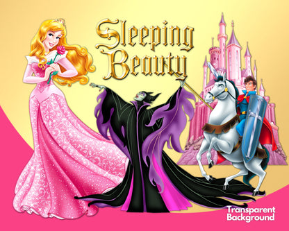 Sleeping Beauty Clipart PNG bundle