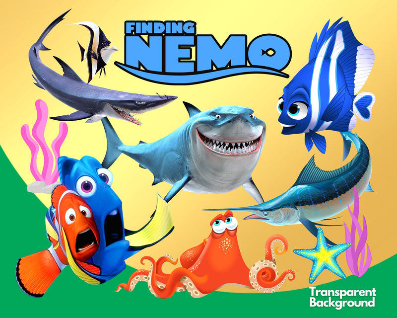 Finding Nemo PNG, SVG Clipart bundle – svg files for cricut