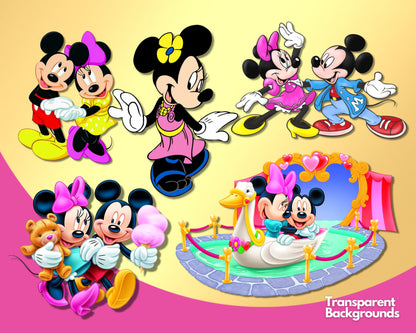 Minnie Mouse Pink Clipart PNG bundle