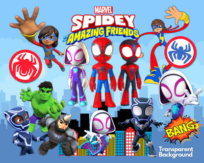 Spidey and his Amazing Friends SVG, PNG bundle