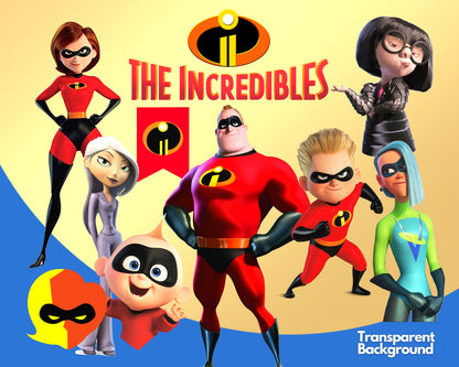 Incredibles Clipart PNG, SVG bundle