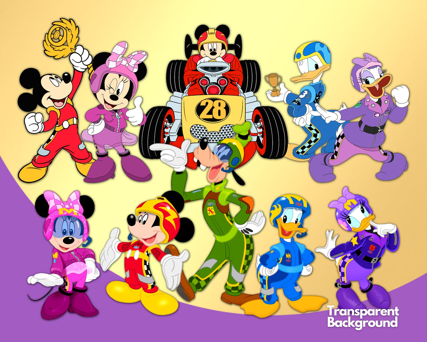 Mickey and Roadster Racers PNG bundle