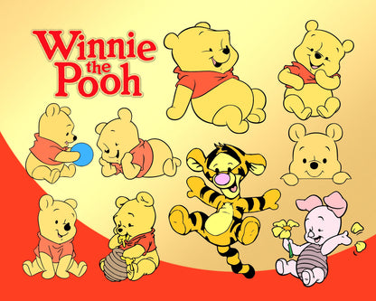 Winnie the Pooh SVG, PNG Bundle