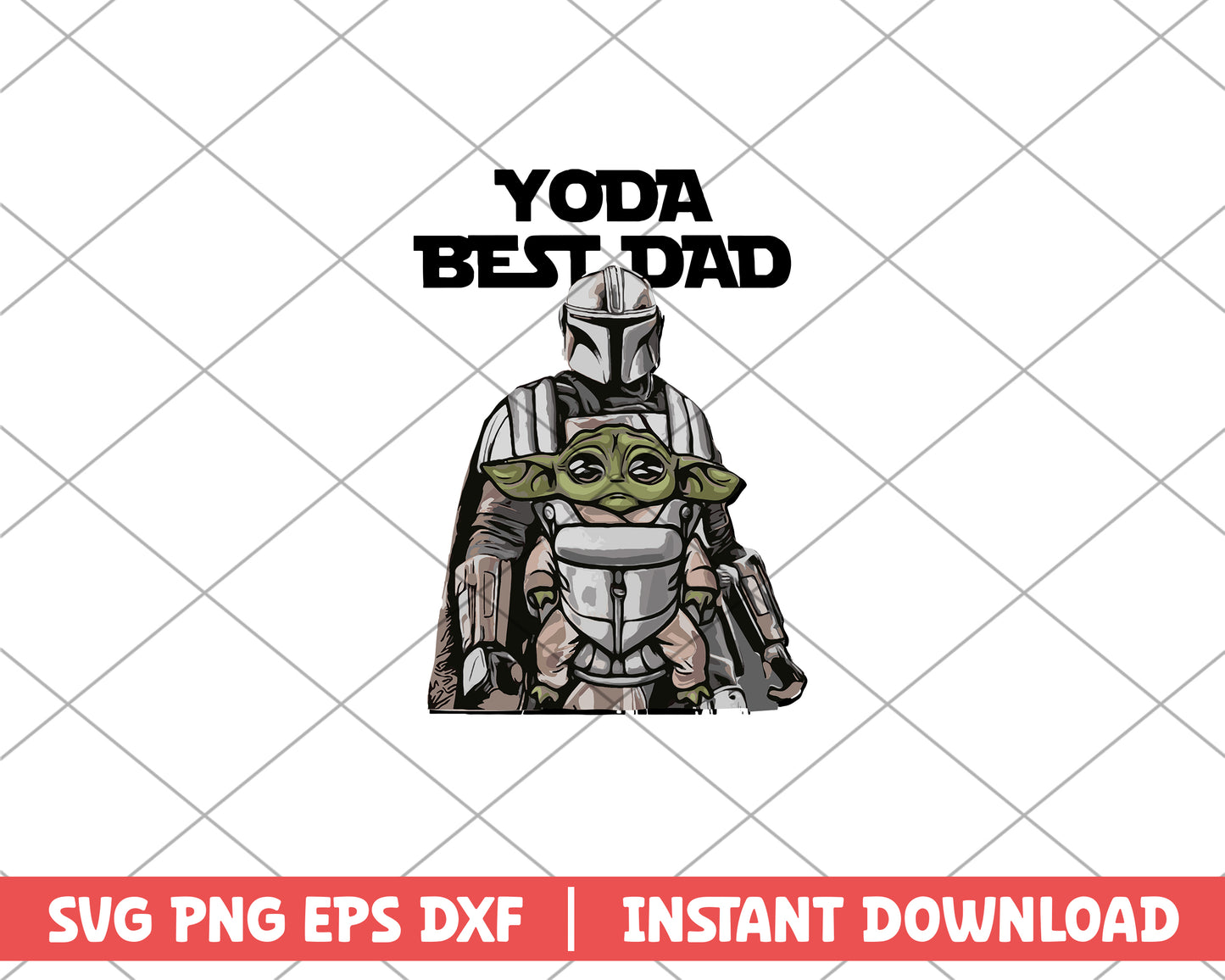 Yoda Best Dad Father's Day Card svg